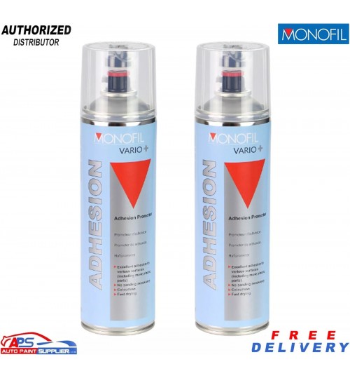 2x Monofil Vario+ Adhesion Promoter 500ml Aerosol - Ideal for Plastics & Metal